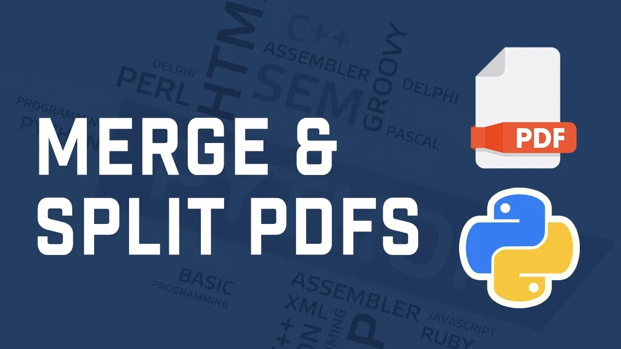 Merge And Split PDF Files Using Python