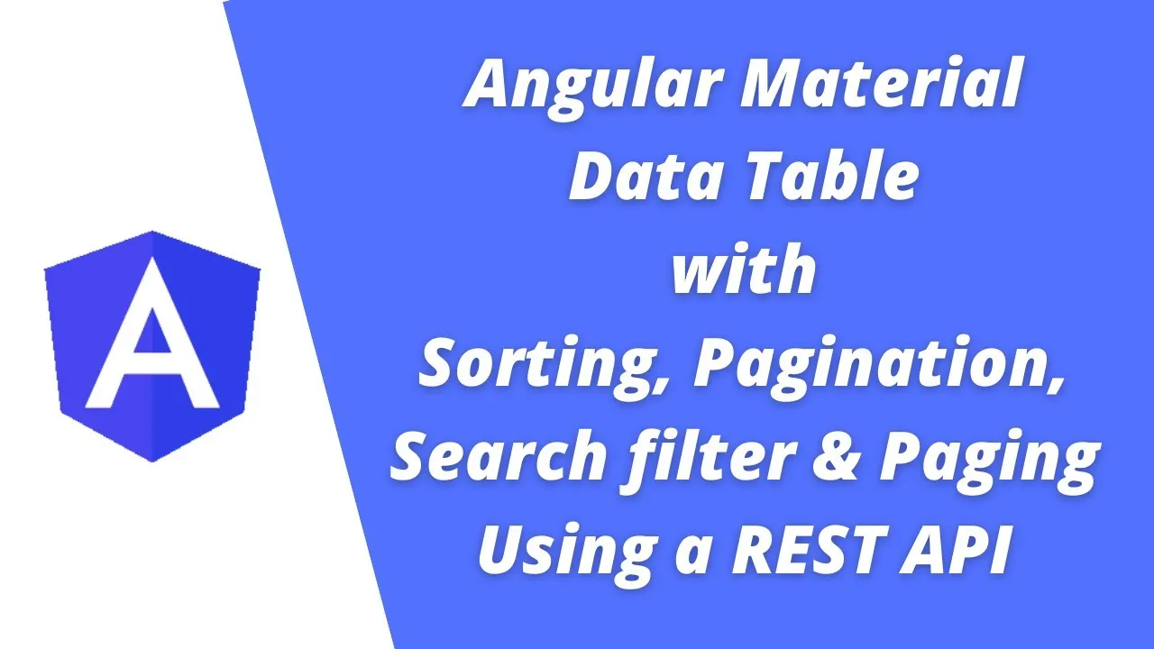 How to use Angular Material  Data Table with Paging, Sorting