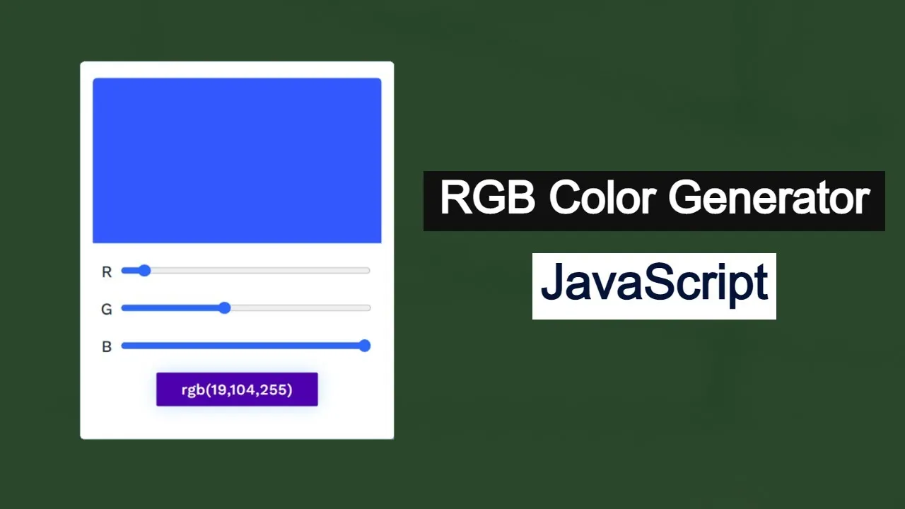 Javascript Rgb Color Generator