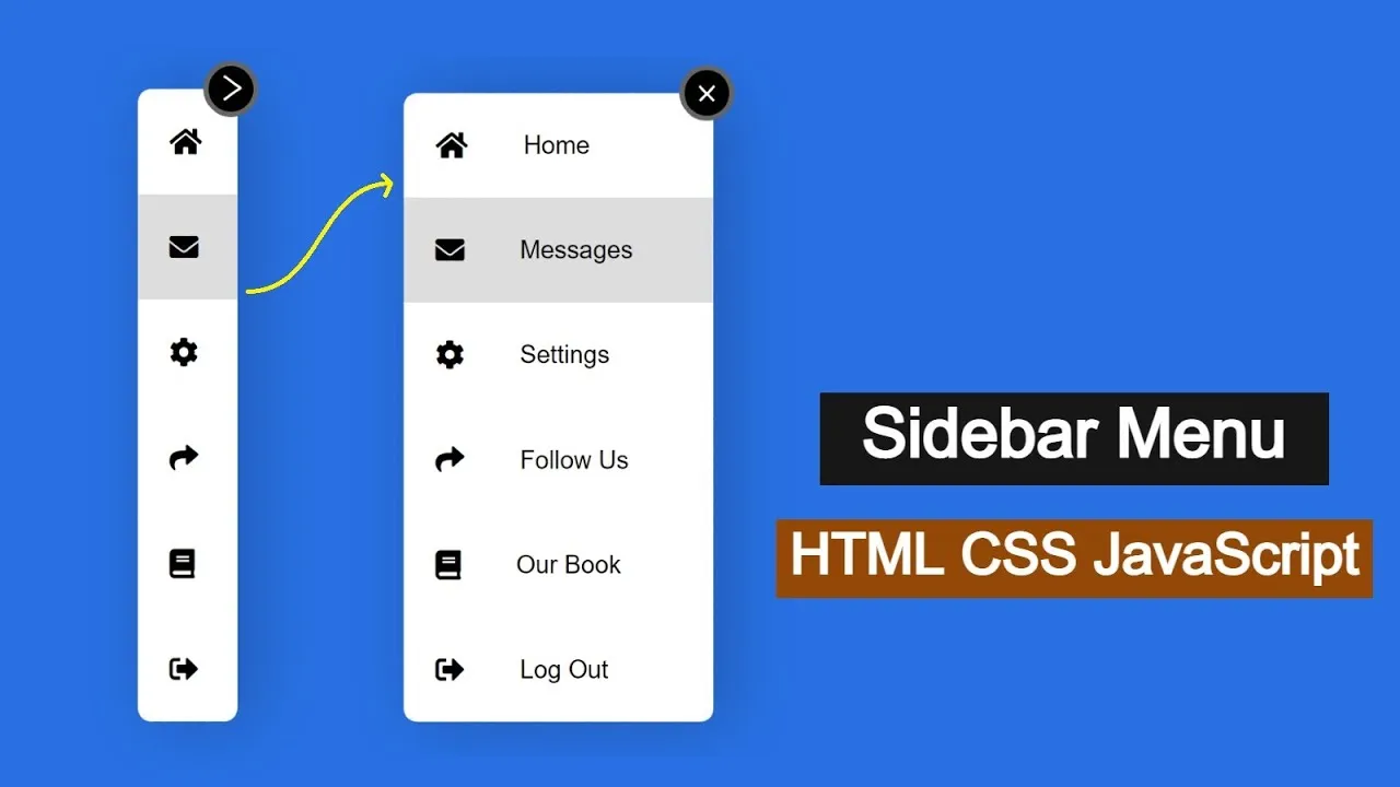 How to Create Sidebar Menus using HTML, CSS, and JavaScript