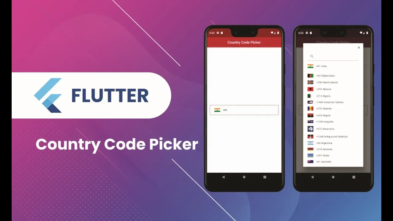 A Flutter Package for Showing A Country Code Selector