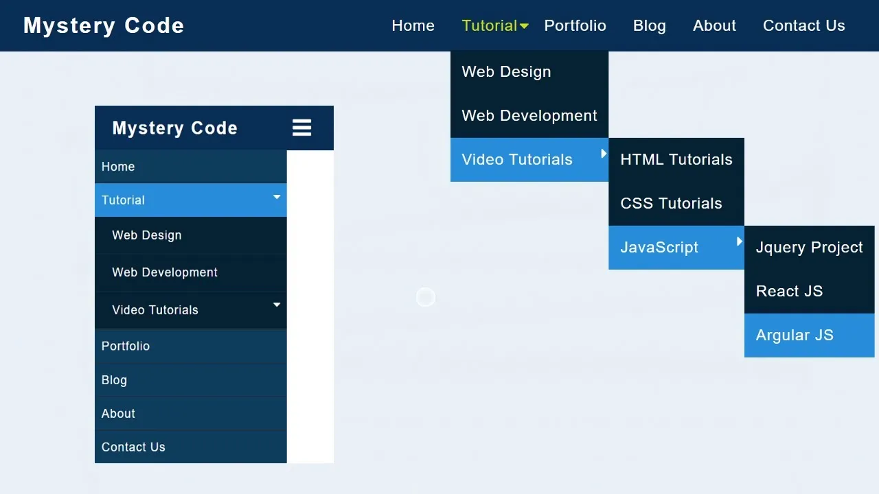 How To Make Drop Down Menu Using HTML And CSS