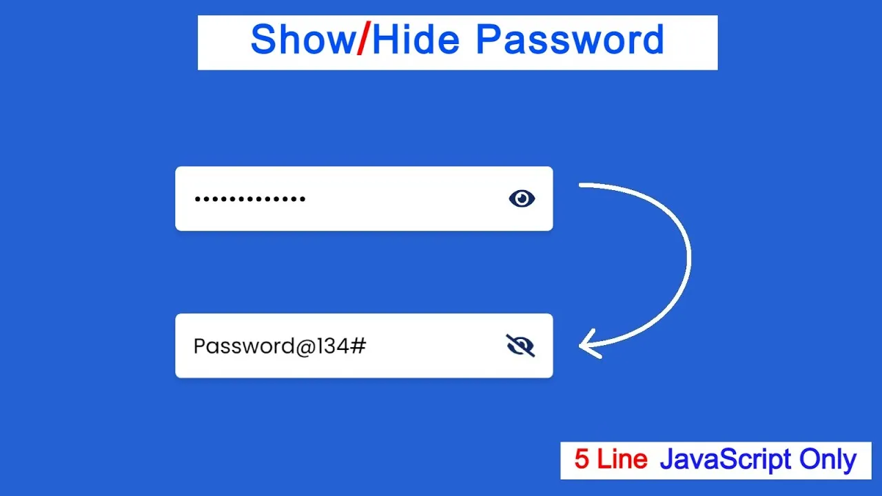 How to Show Hide Password in JavaScript