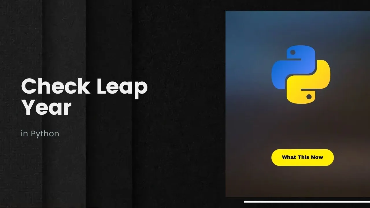 Leap Year In Python