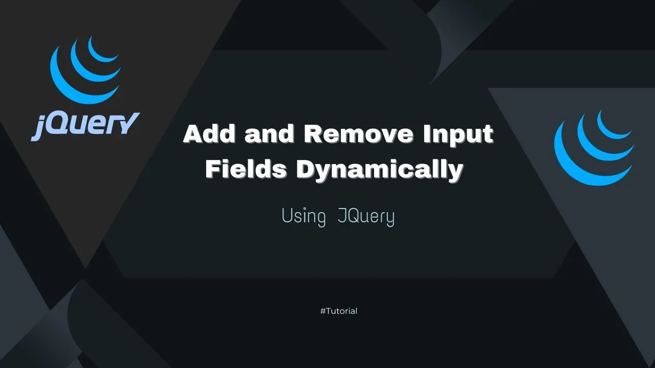 Add And Remove Input Fields Dynamically With JQuery