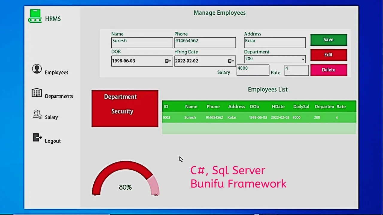 How to Build a Human Resources Management System Using C#, SQL Server