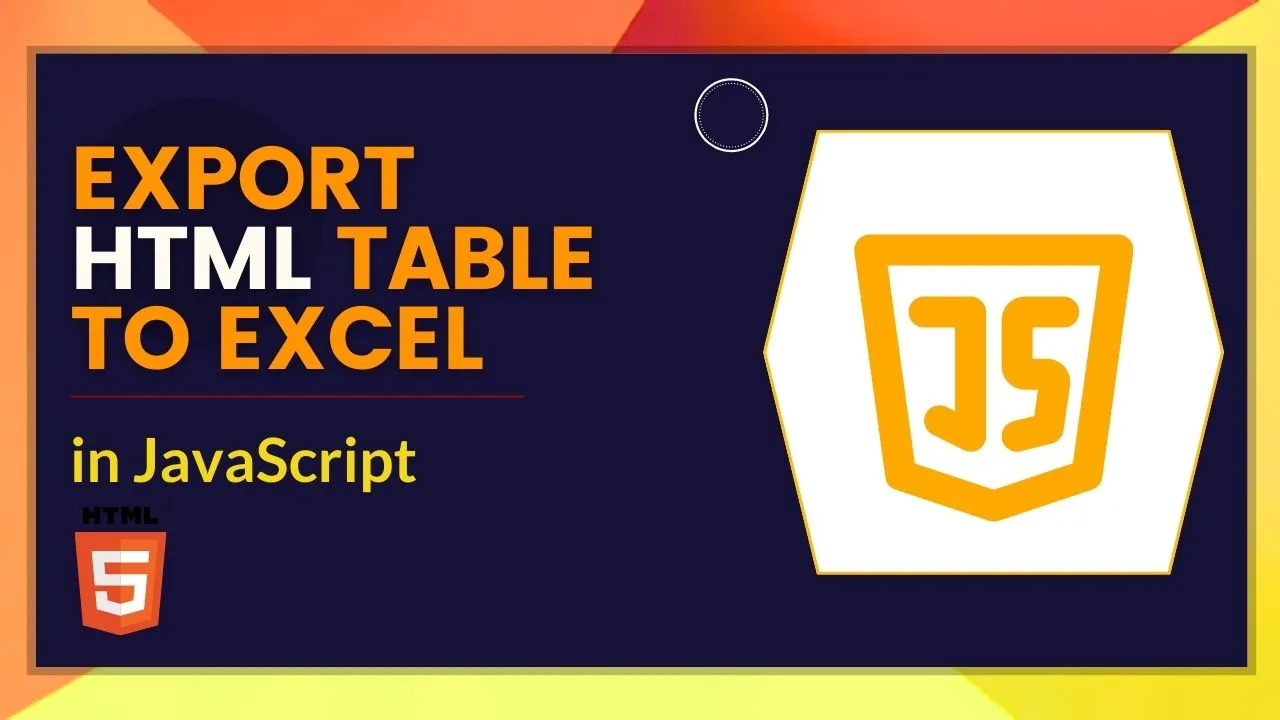 Export Html Table To Excel With Javascript 5055