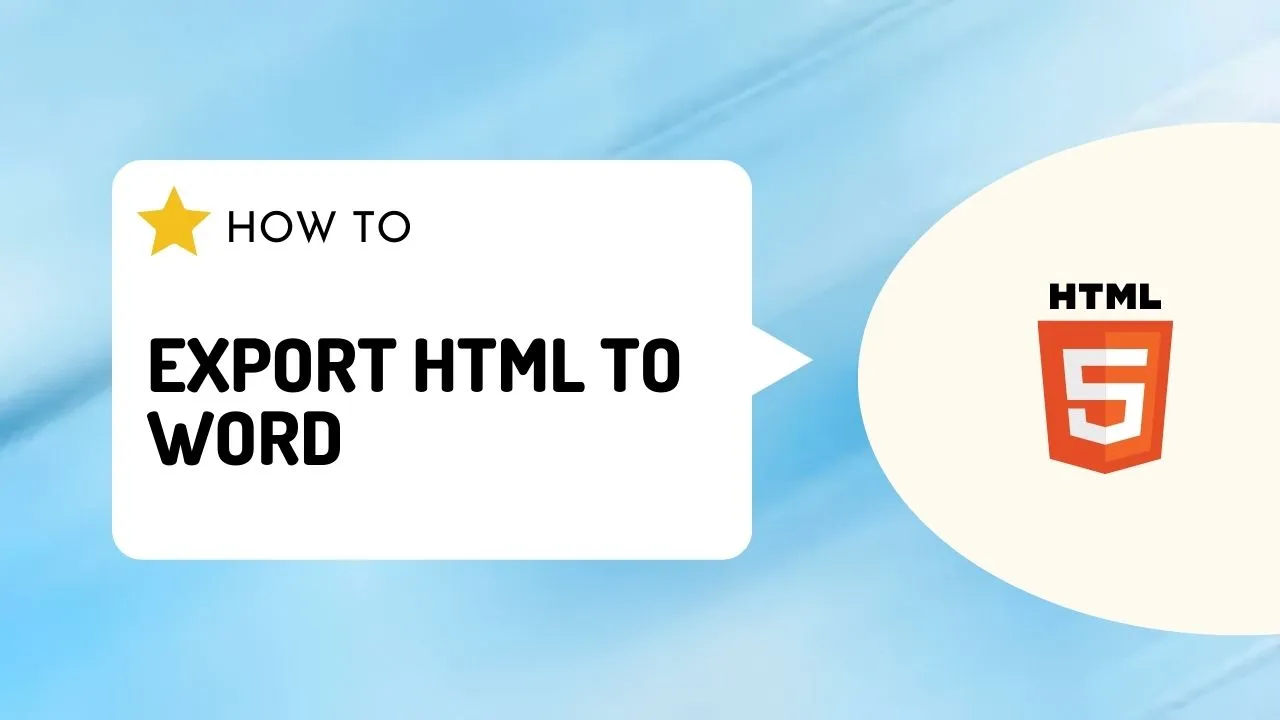 How To Export HTML To Word