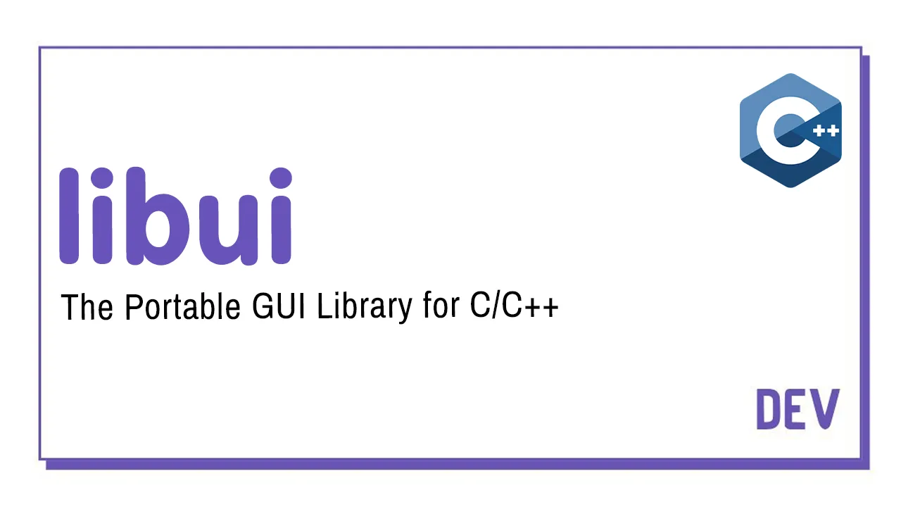 libui: The Portable GUI Library for C/C++