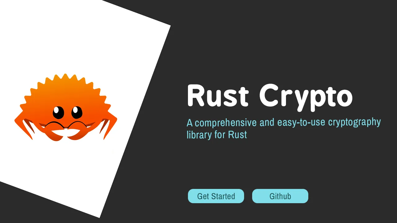 Rust Crypto: A comprehensive and easy-to-use cryptography library-Rust