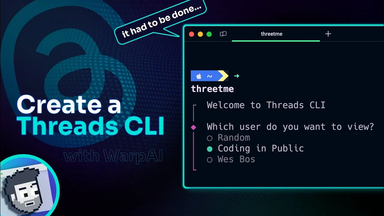 How to Build an Interactive CLI for Threads with Warp AI and Clack