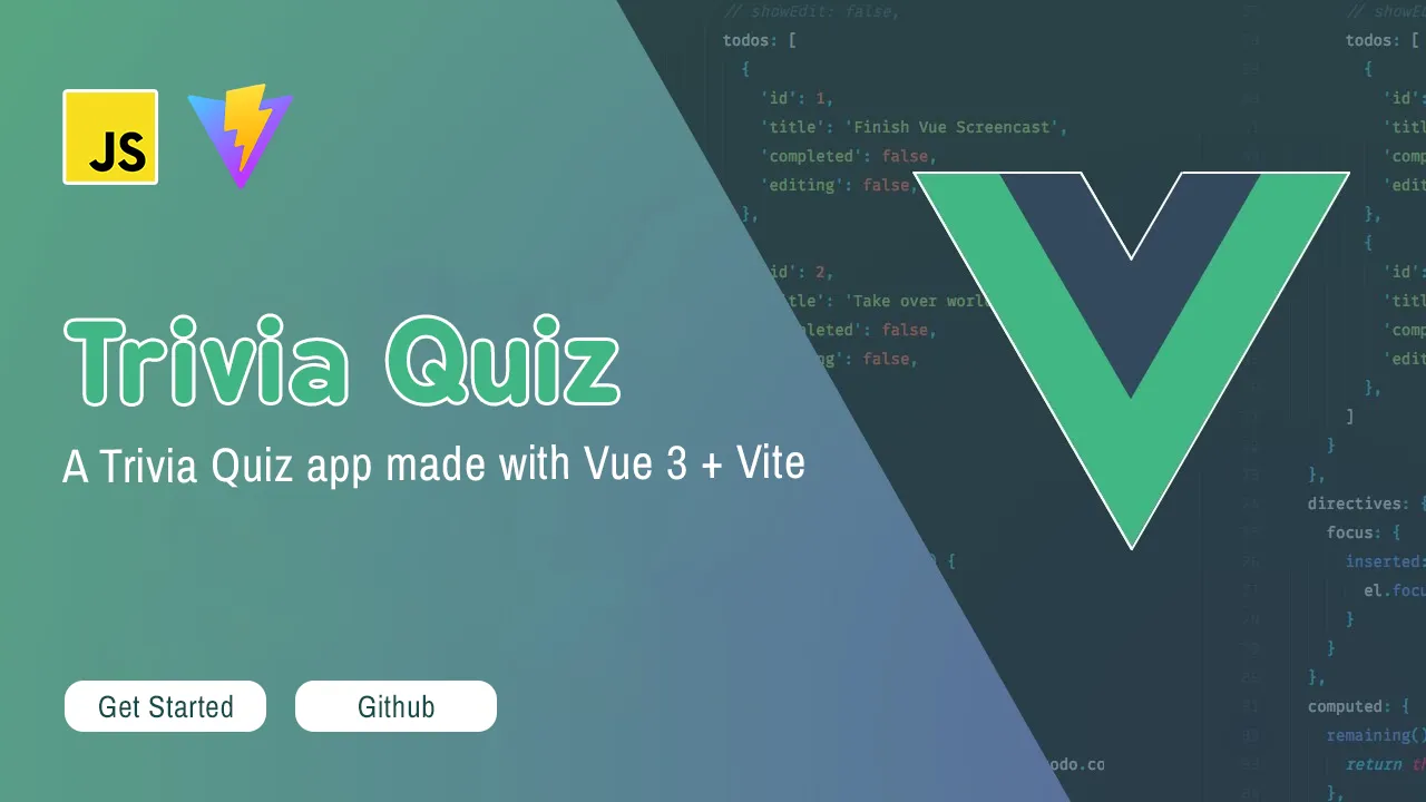 Trivia Quiz: The Simplest Way to Build a Trivia Quiz App with Vue 3