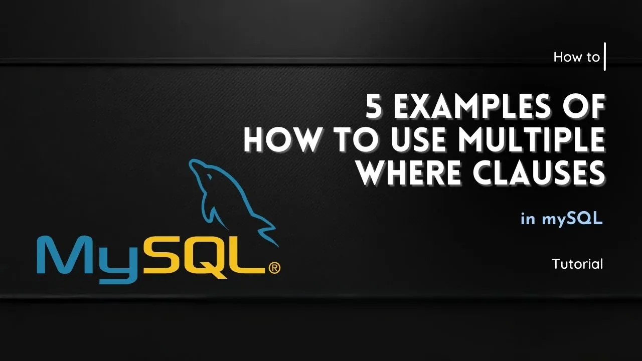5 Examples of How to Use Multiple WHERE Clauses in MySQL