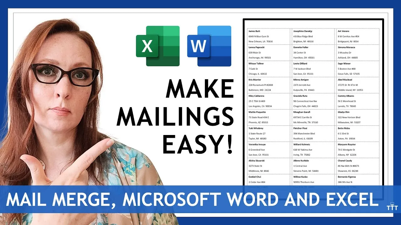 Create Labels in Word with Mail Merge and Excel