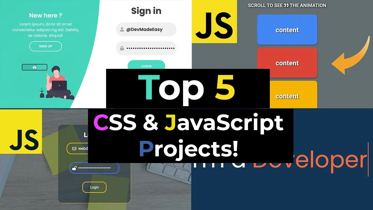 5 CSS and JavaScript Projects to Boost Your Skills