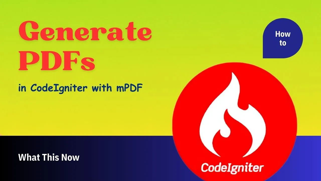 How to Generate PDFs in CodeIgniter with mPDF