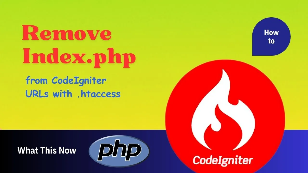  How to Remove Index.php from CodeIgniter URLs with .htaccess