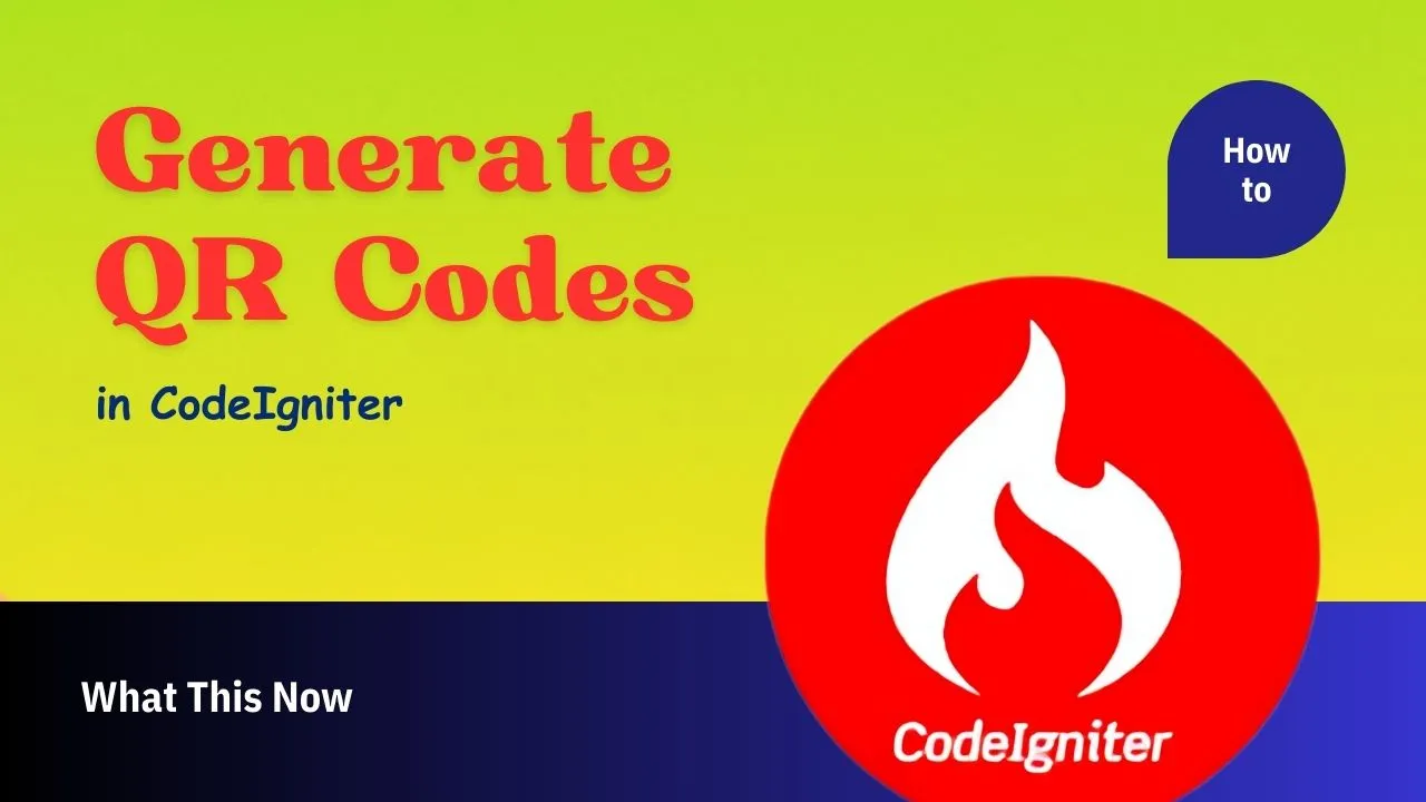 How to Generate QR Codes in CodeIgniter