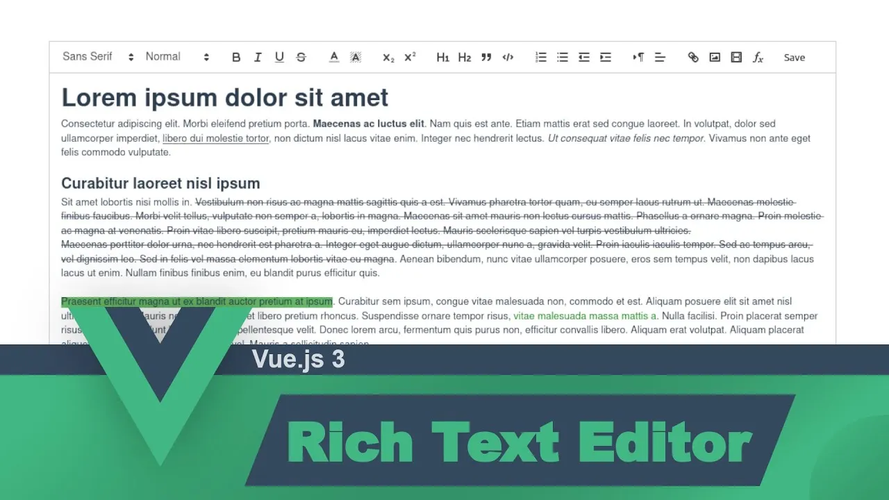 Build a Rich Text Editor using Vue.js 3