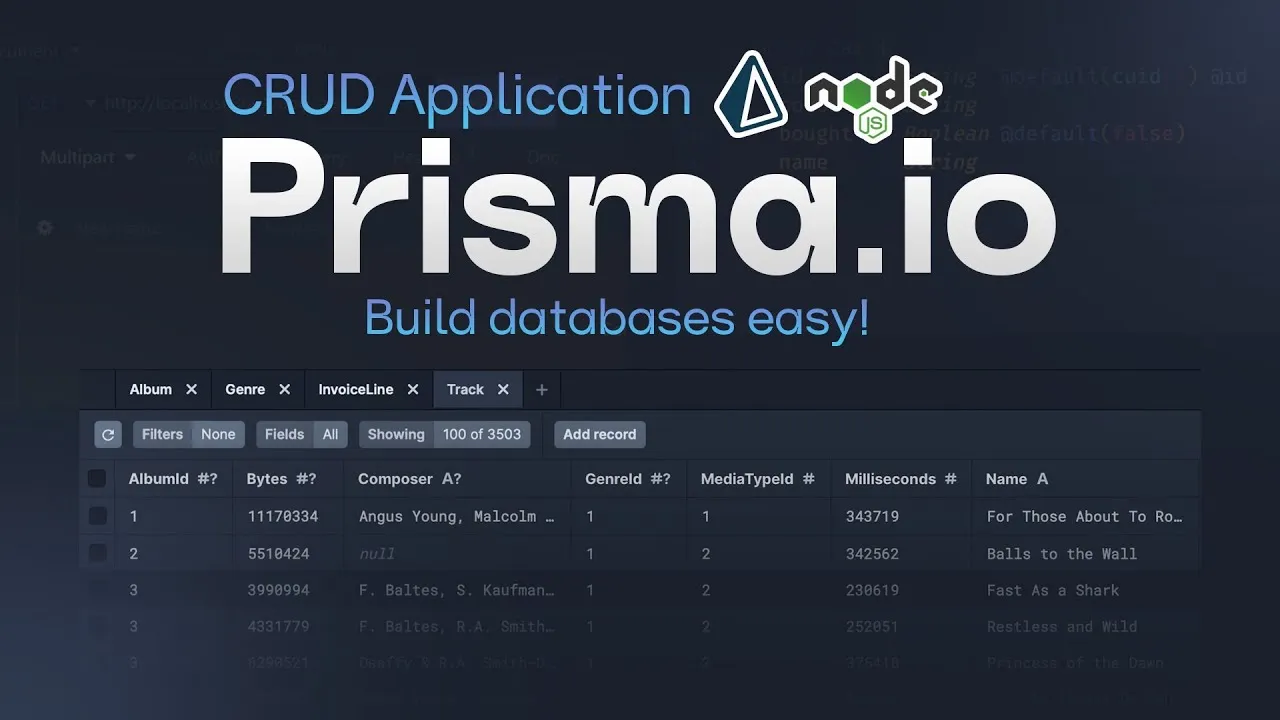 Build Databases With Prisma: A Typescript Crash Course For Node.js CRUD ...