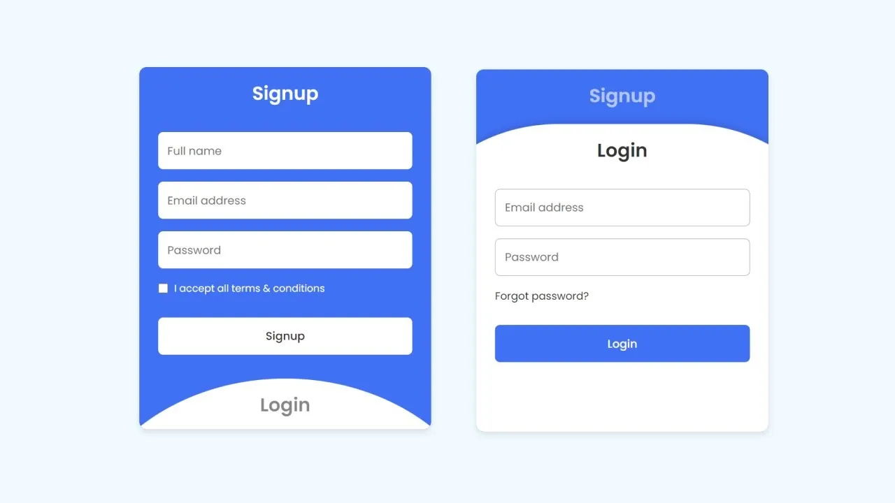 Responsive Login & Registration Form In HTML CSS & JavaScript With Code ...