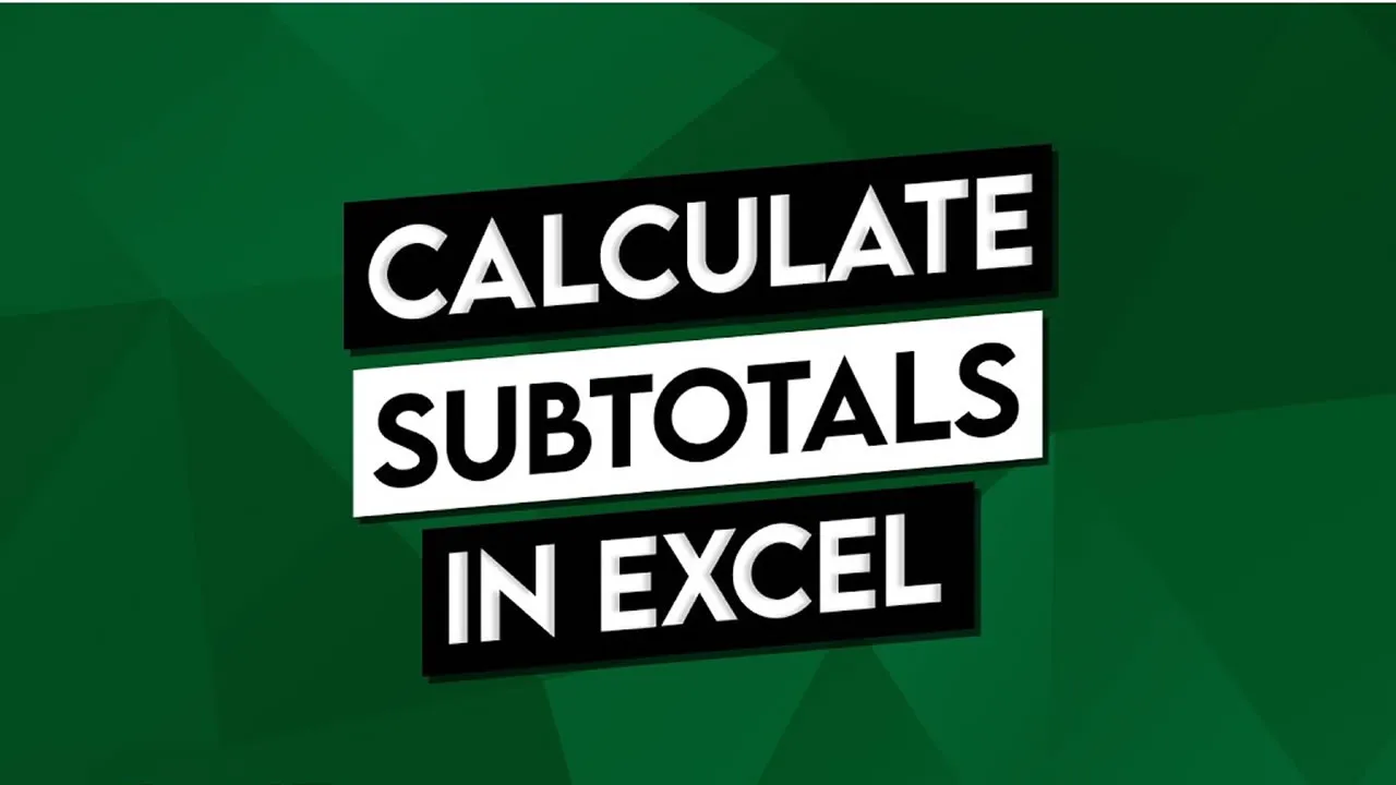 2 Ways to Calculate Subtotals in Excel