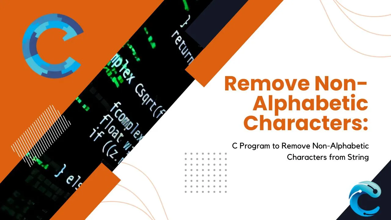 C Program To Remove Non Alphabetic Characters From String