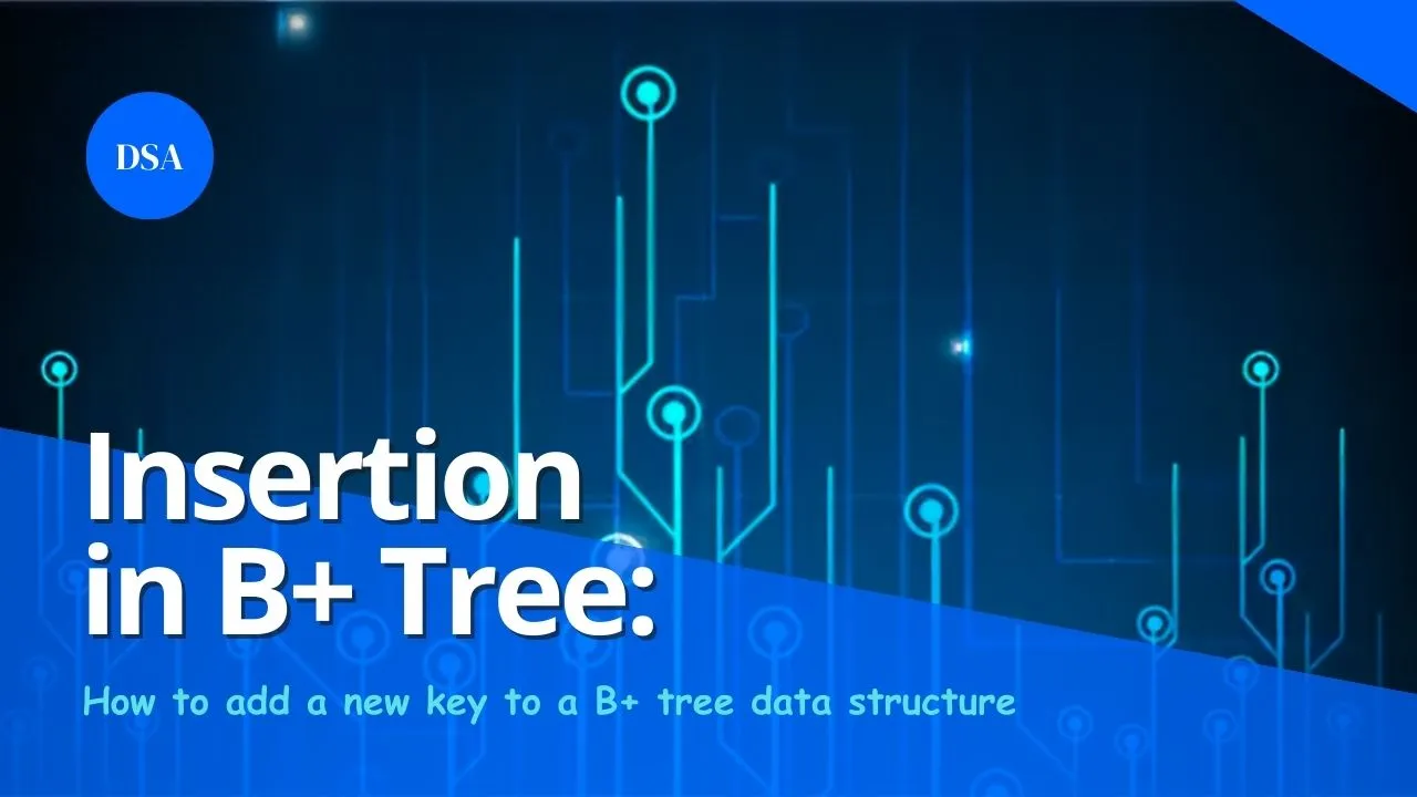 Insertion in B+ Tree: How to add a new key to a B+ tree data structure