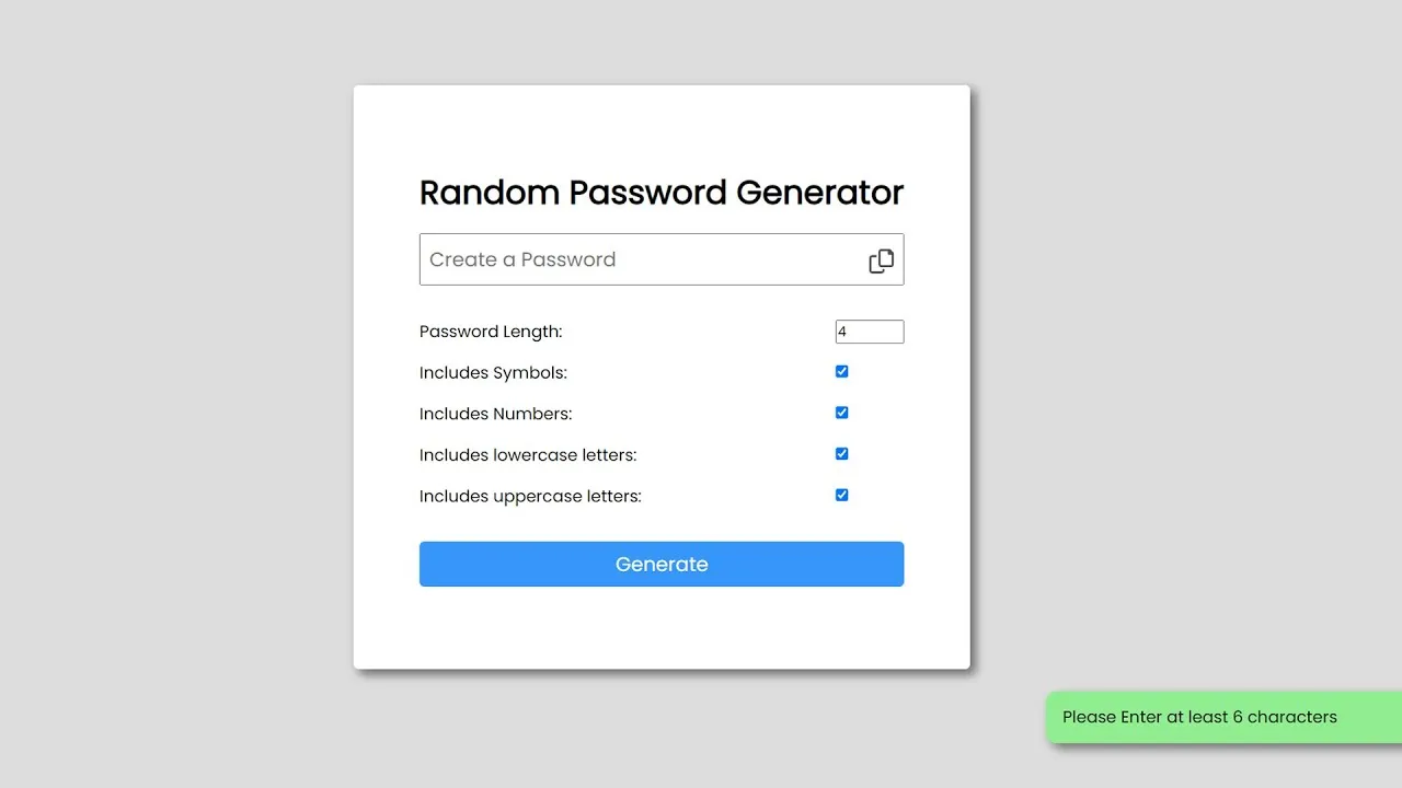 Create a Secure Random Password Generator with JavaScript