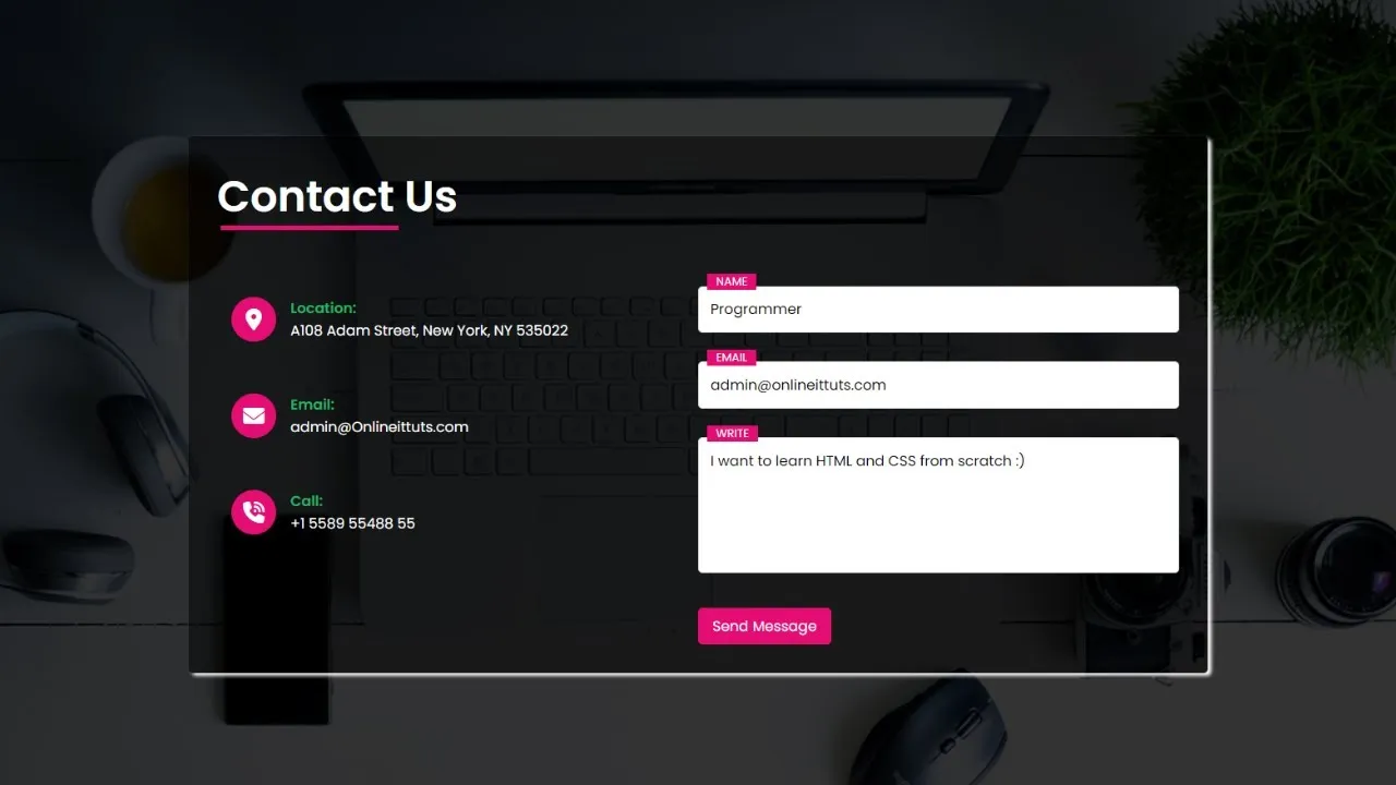 Build A Responsive Contact Us Page With HTML And CSS