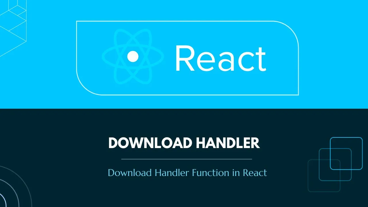 Download Handler Function in React | Create Download Handler in React