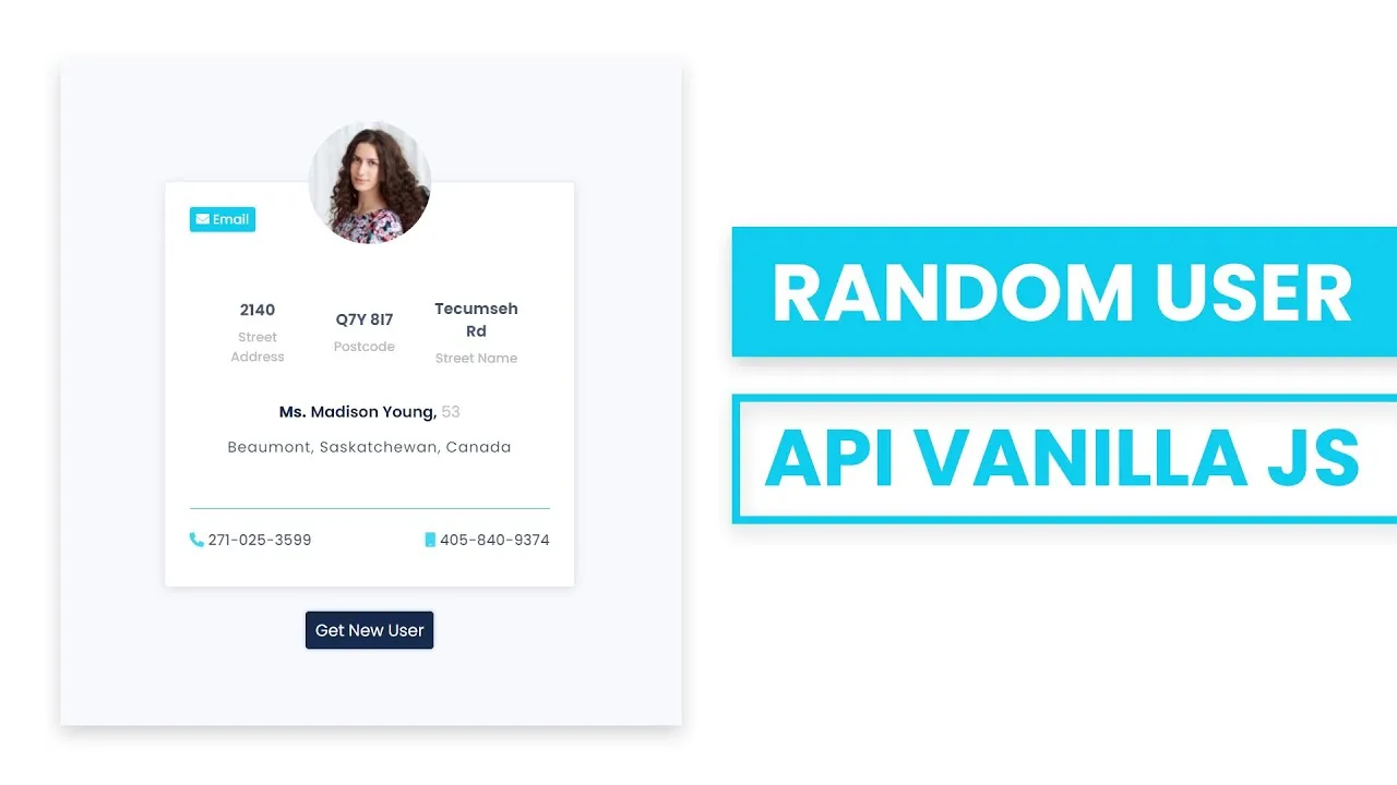 Generate Random User with Fetch API in JavaScript