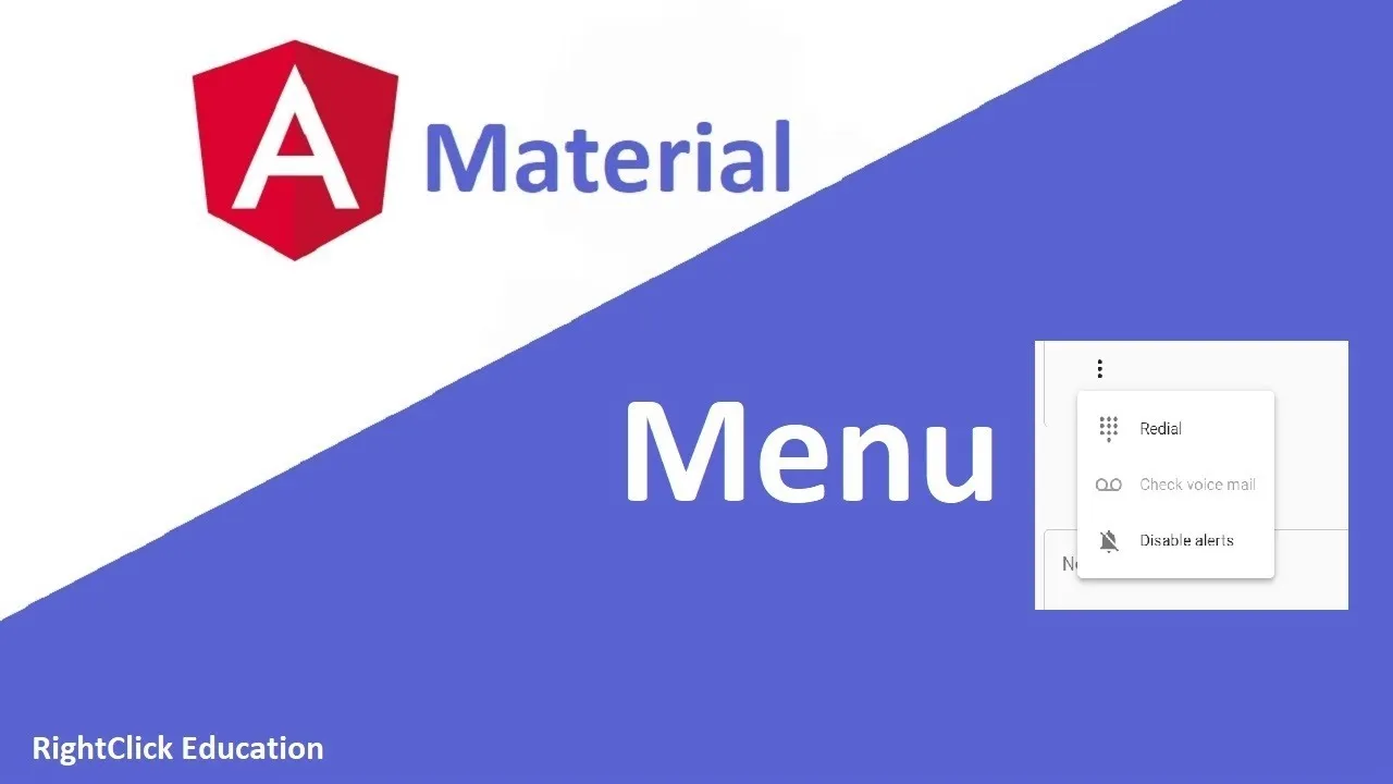 How to use Angular Material Menu