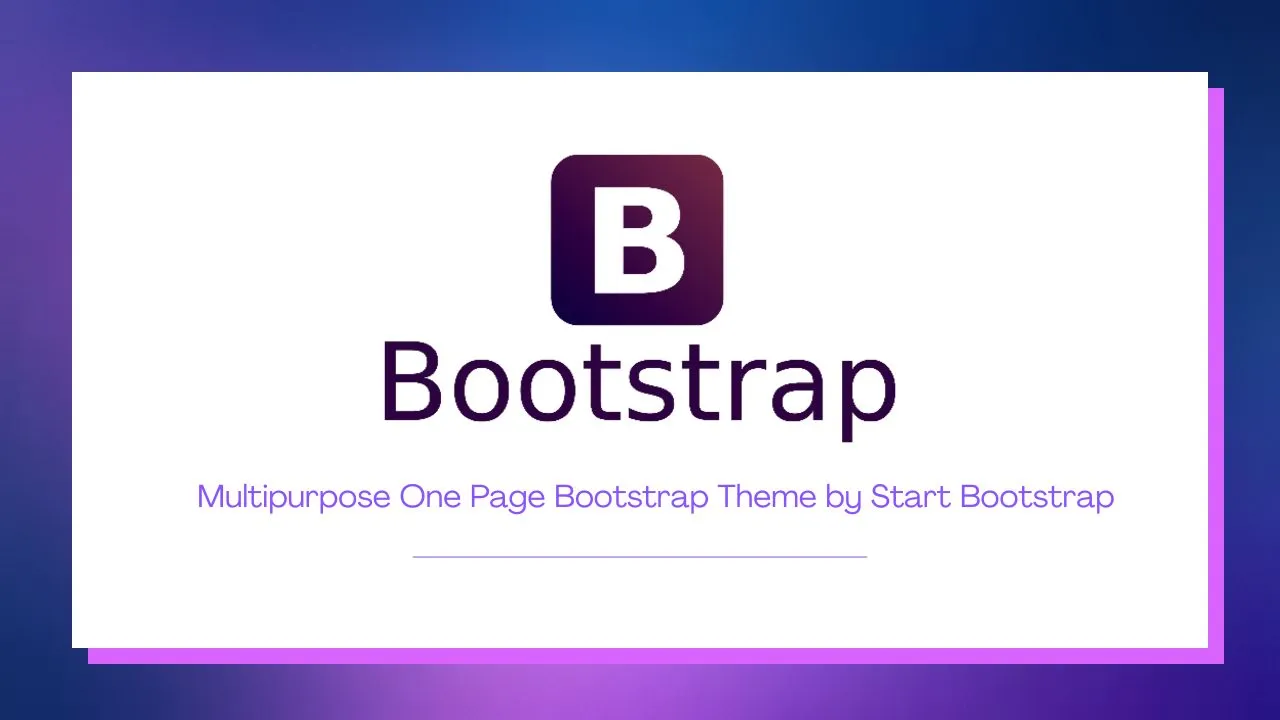 Multipurpose One Page Bootstrap Theme by Start Bootstrap
