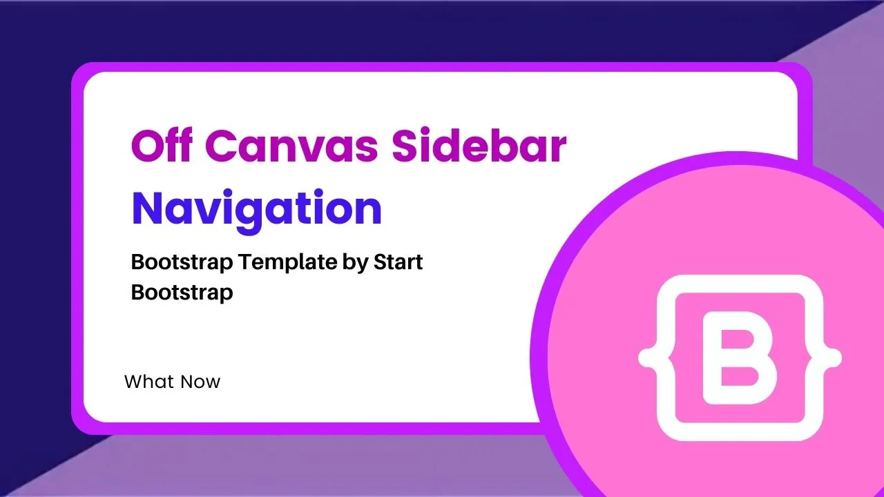 Off Canvas Sidebar Navigation Bootstrap Template by Start Bootstrap