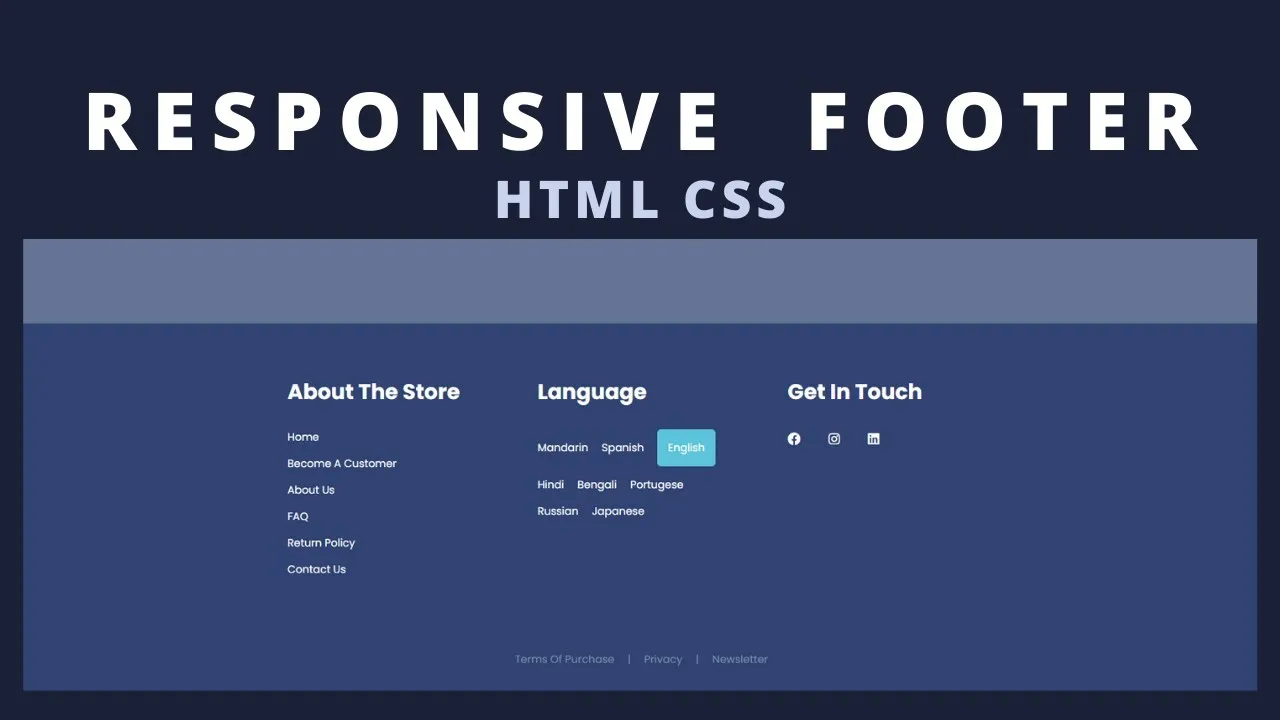 How to create a responsive website footer with HTML and CSS