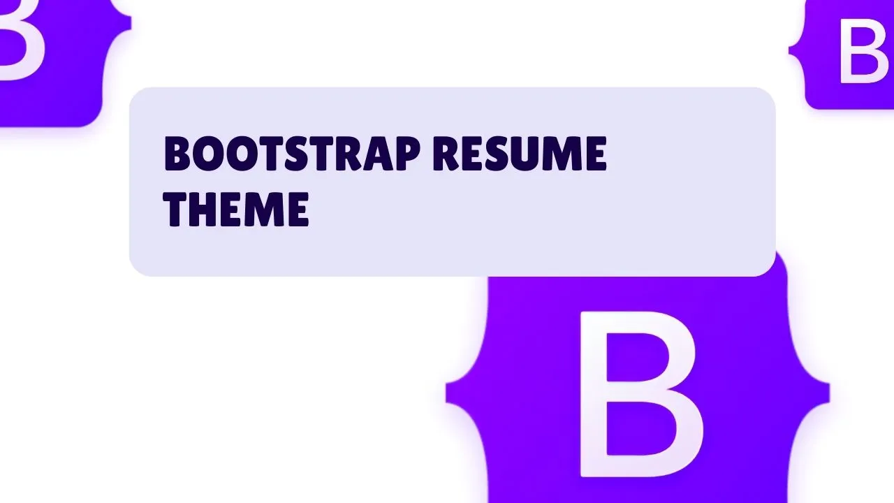 Bootstrap Resume Theme 