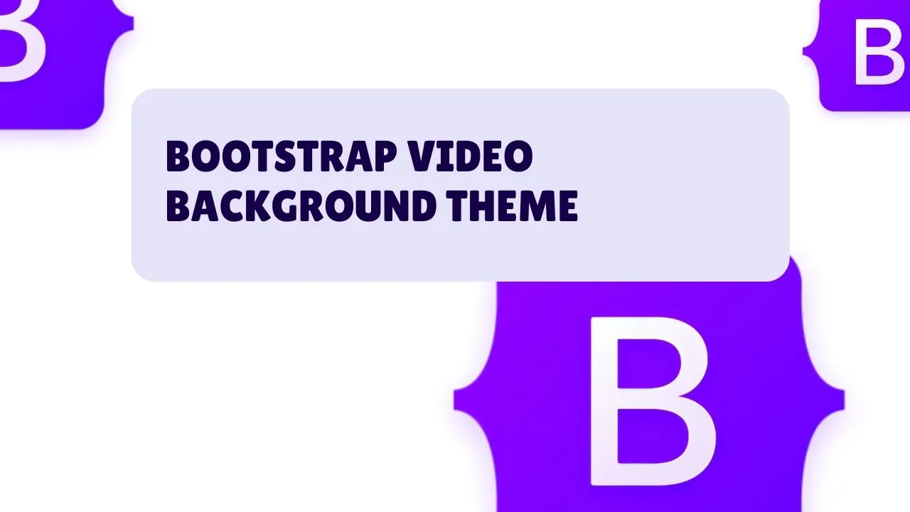 Bootstrap Coming Soon Theme | Bootstrap Video Background Theme