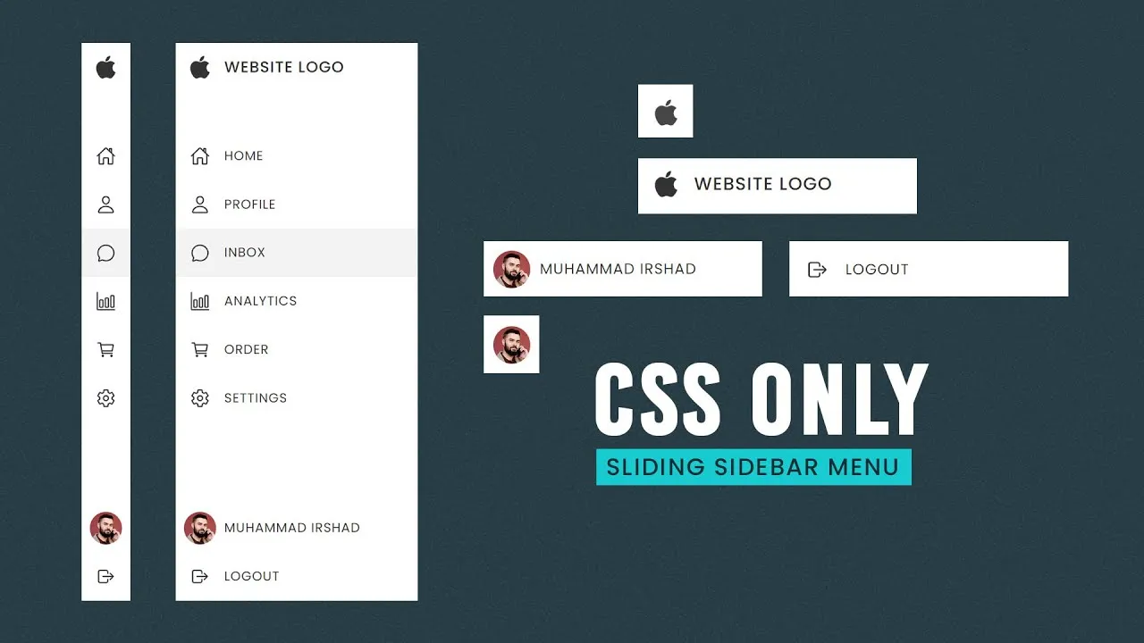 Create a Sliding Sidebar Menu in HTML and CSS