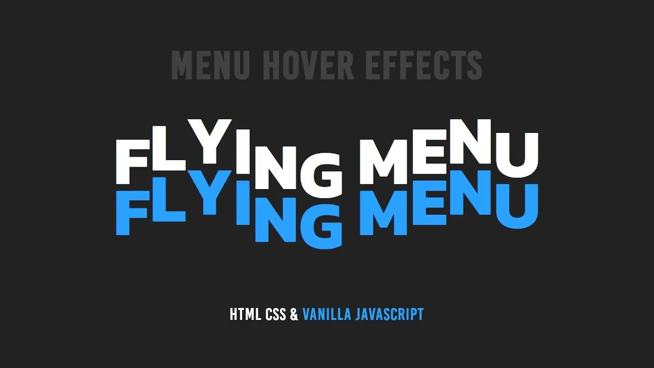 Create Interactive JavaScript Menu Hover Effects with HTML and CSS