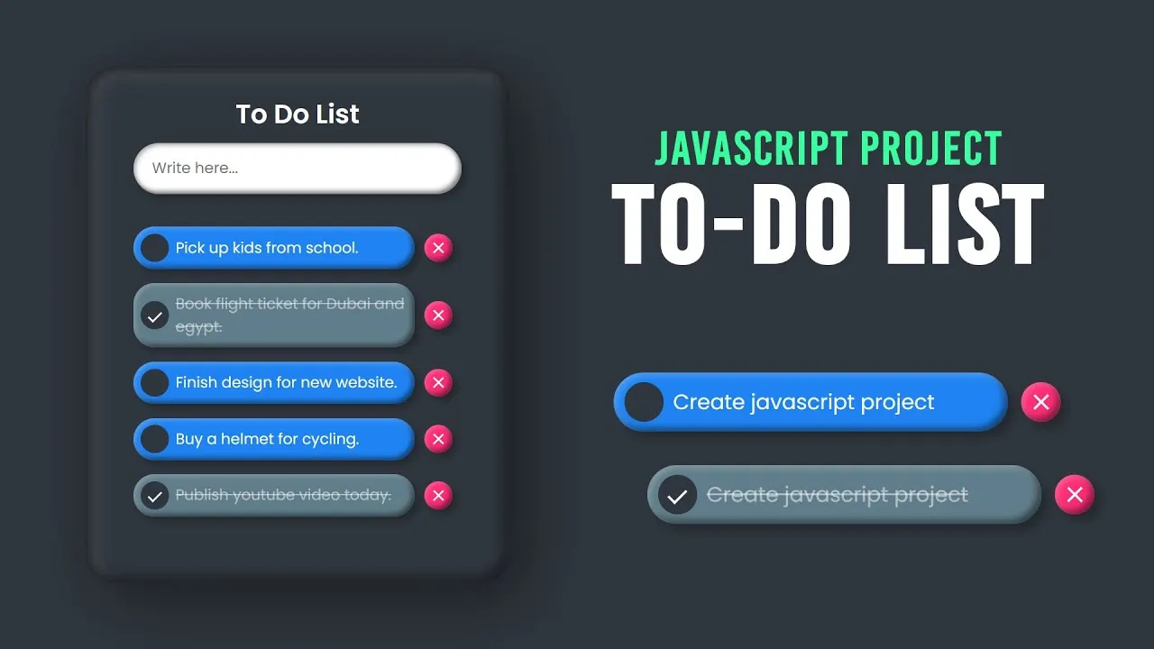 Create a To Do List App in HTML, CSS, and JavaScript