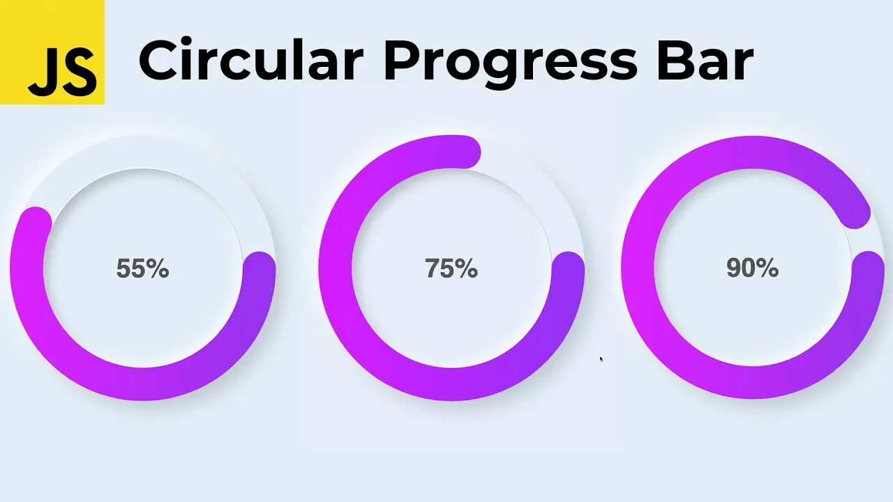 How to make a circular progress bar using HTML, CSS, and JavaScript