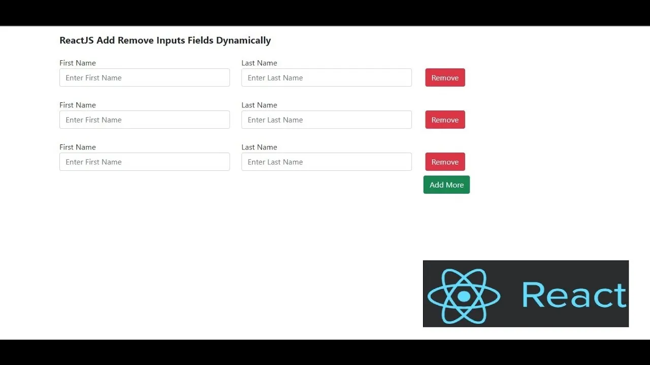 How To Add And Remove Input Fields Dynamically In Reactjs 2080