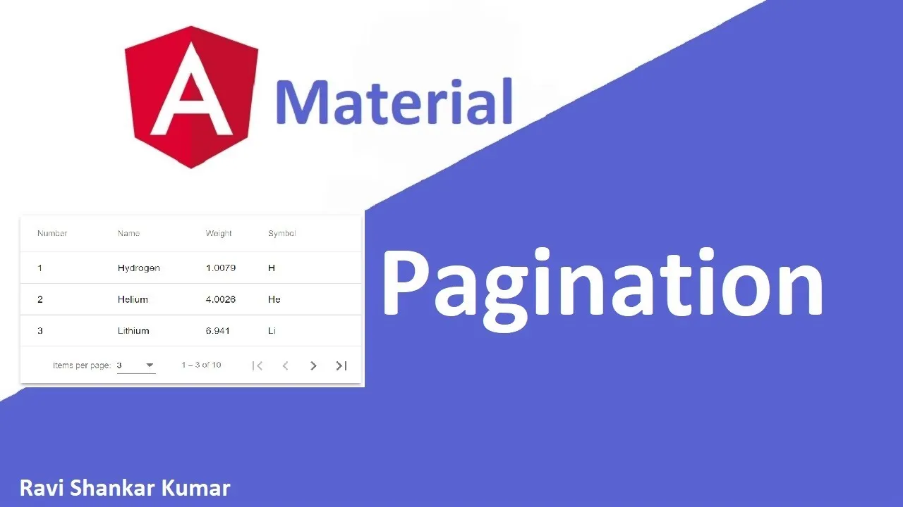 How to use Angular Material Data Table Pagination