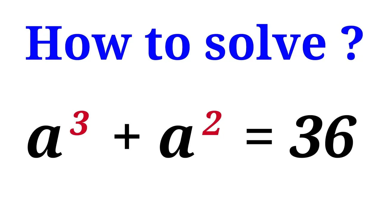 Olympiad Math Equation Solving Trick