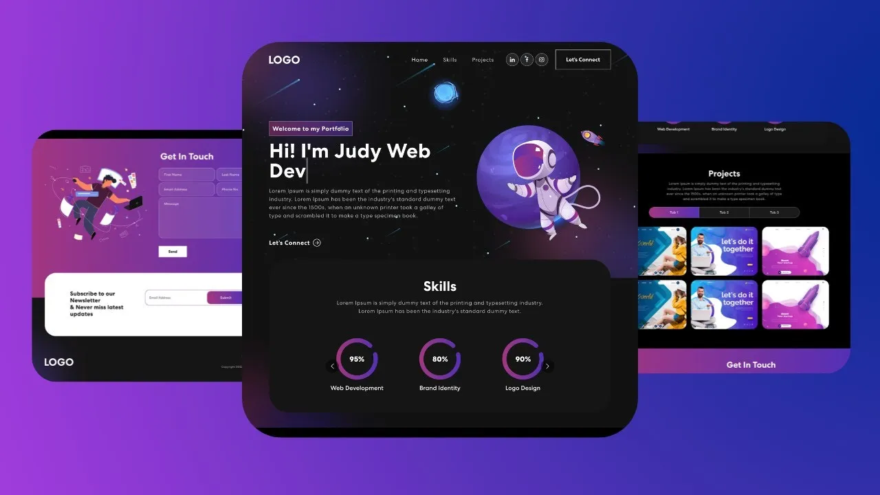 Build a personal portfolio website using react and animate css