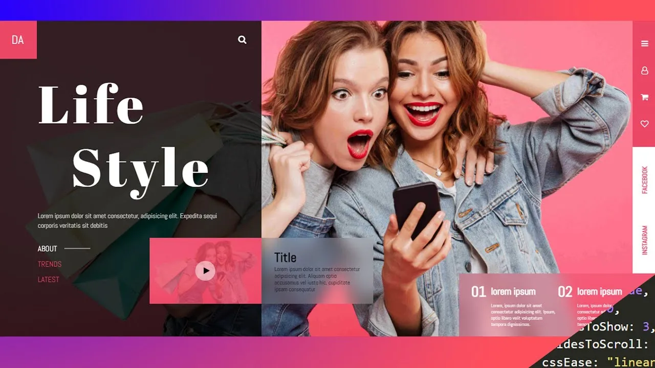 Fashion Website Landing Page Design Using HTML CSS And GSAP Animation