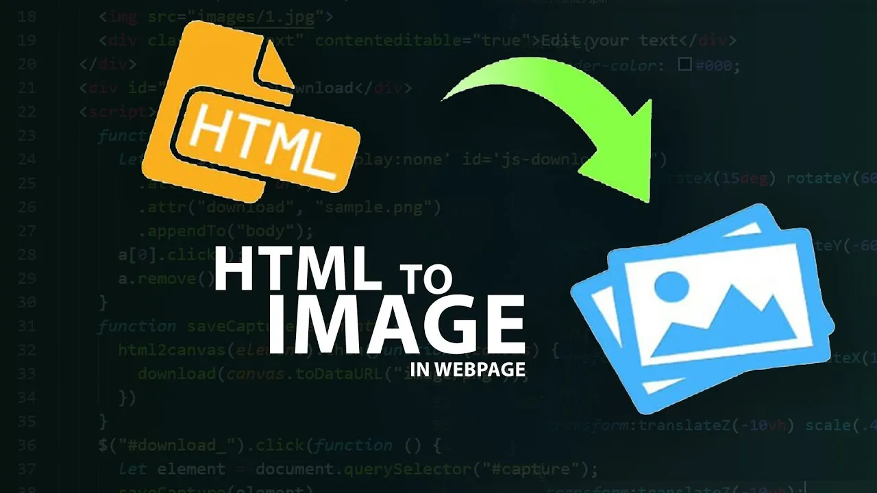 Convert HTML Content to Image in jQuery/JavaScript