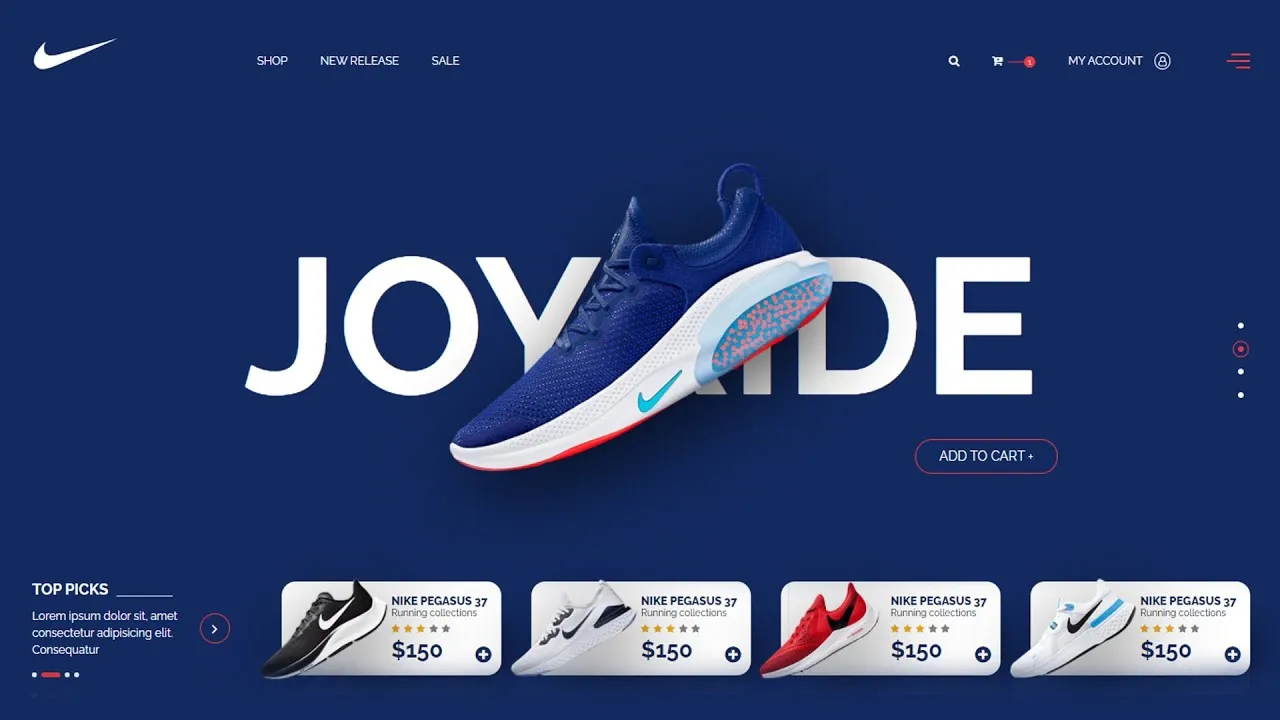 E-Commerce Product Landing Pages with HTML, CSS, and GSAP Animations