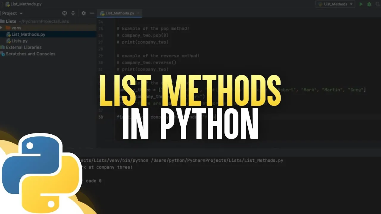 Python List Methods: A Comprehensive Guide